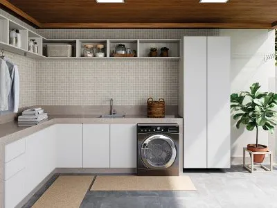 Lavanderia Elmo Aracuyz Branco Diamante Planejado